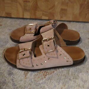 Vince Camuto, Dusty Pink and Gold Sandals, Size 8